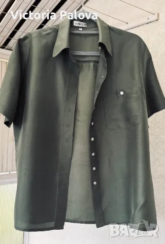 Прекрасна риза MICHELE PERETTO коприна 100%, снимка 2 - Ризи - 50084145