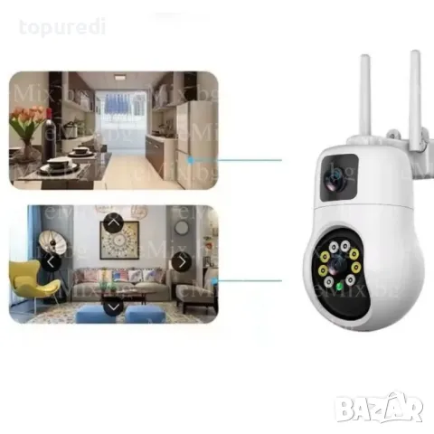 КАМЕРА С ДВА ОБЕКТИВА ICSEE, снимка 4 - IP камери - 49558489