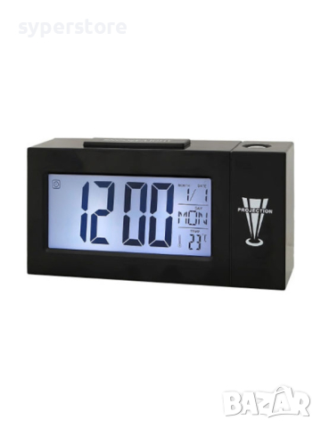 Часовник с проектор за таван и календар настолен Digital One SP00930  ds-618 на батерии може и на то, снимка 4 - Друга електроника - 44835973