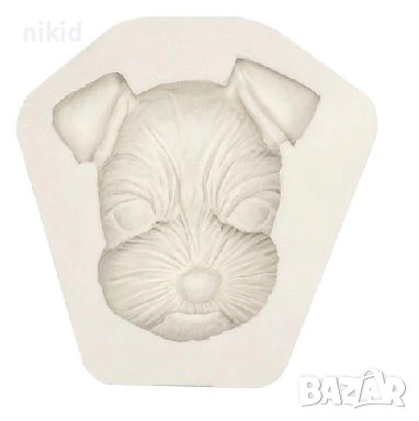 Шнауцер Куче глава силиконов молд форма калъп фондан гипс шоколад декор, снимка 3 - Форми - 41335662