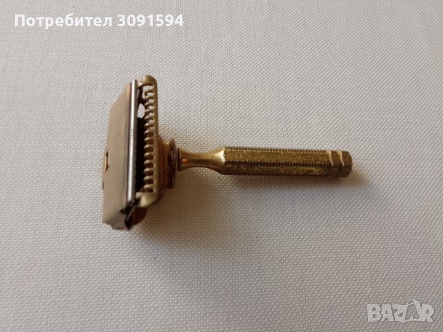 1912г  БЕЗОПАСНА САМОБРЪСНАЧКА С ЕДНО ОСТРИЕ И ДРЪЖКА В СТИЛ АРТ ДЕКО, снимка 8 - Други ценни предмети - 41611113