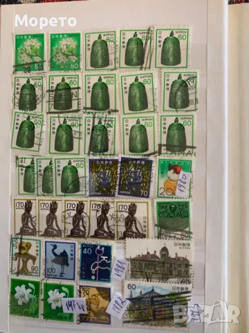 Лот стари марки,колекция от Япония-От 1951 до 1983г-147 броя, снимка 4 - Филателия - 48510540