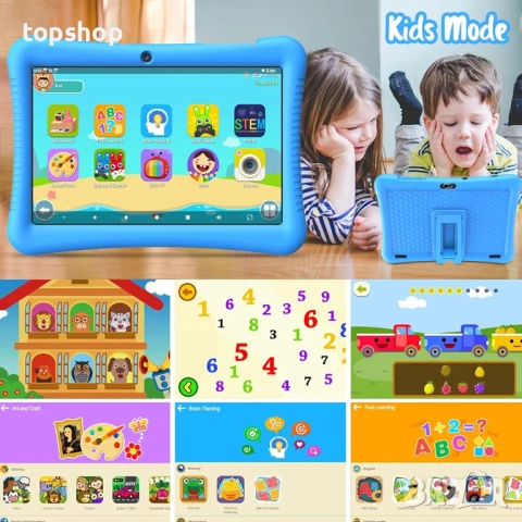 Нов детски таблет 6gb ram до 128gb storage 10.1 инча с Android 14, удароустойчив калъф за деца ..., снимка 3 - Таблети - 52367303