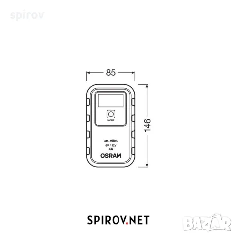 Интелигентно зарядно устройство OSRAM BATTERYcharge 904 – 6/12V 4A, снимка 2 - Части - 55703710
