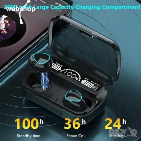 ТОП ЦЕНА!! Безжични Bluethooth Слушалки с мощен бас и LED дисплей,  iOS, Android, MAC, снимка 5 - Bluetooth слушалки - 42619608