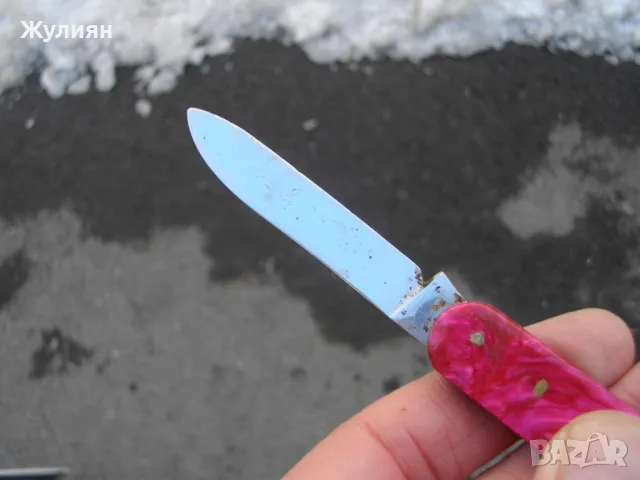 КОЛЕКЦИОНЕРСКО БЪЛГАРСКО ДЖОБНО НОЖЧЕ ВЕЛИКО ТЪРНОВО , снимка 3 - Антикварни и старинни предмети - 49234273