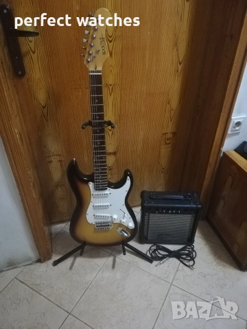 Електрическа китара Rocktile с кубе 15 W и свързващ аудио кабел , снимка 8 - Китари - 52913722