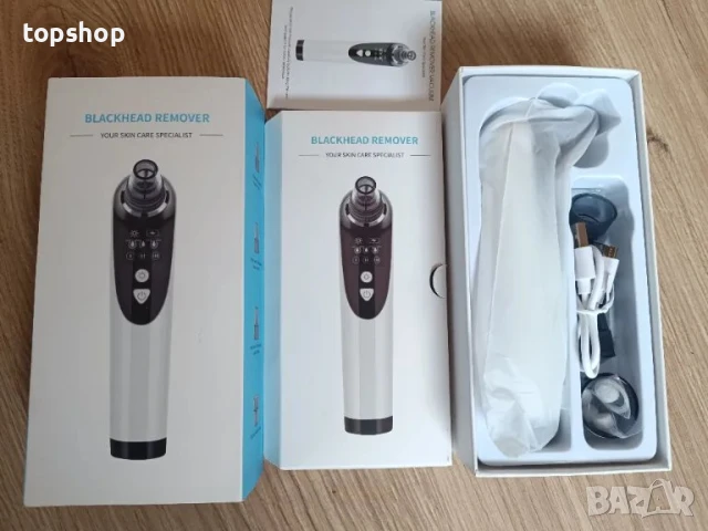 НОВ Професионален апарат за премахване на черни точки 5 в 1, функция за нагряване 45° USB type C, снимка 7 - Маши за коса - 50494967