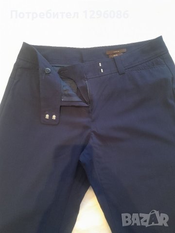 Дамски копринен син панталон 40 размер, снимка 2 - Панталони - 41774985