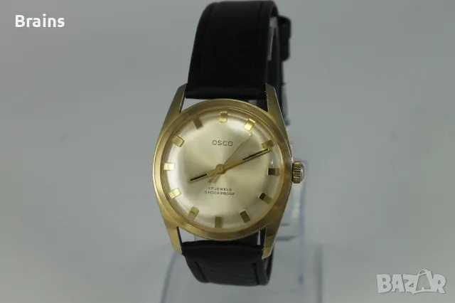1960's Немски Позлатен Часовник OSCO , снимка 2 - Антикварни и старинни предмети - 48199414