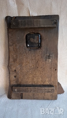 Стенен часовник-Старо дърво и Метал с дъх на Огнище, снимка 7 - Стенни часовници - 53396404