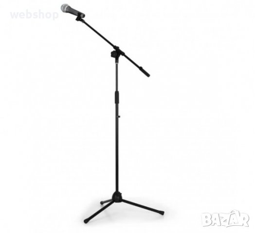 Стойка за микрофон MOD100, алуминиева, 2 бр. държачи за микрофон, 0,7m-1,3m, снимка 2 - Други - 39034986