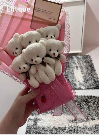 🎁 Премиум Плюшен Букет – Подаръци за рожден ден – Подарък за любима  , снимка 3 - Други - 53078892