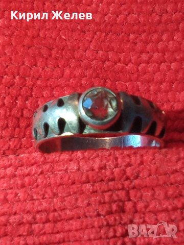 АРТ ДЕКО СТАРИНЕН СКЪПОЦЕНЕН ПРЪСТЕН СРЕБРО 835 с ГОЛЯМ ФАСЕТИРАН ЦИРКОН ЮВЕЛИРНА РАБОТА 26264, снимка 2 - Антикварни и старинни предмети - 34616678