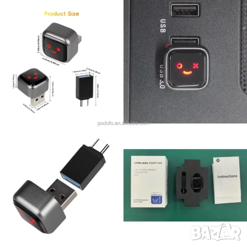 CarPlay, Android Auto, безжичен, AI Box,  за кола, Навигация, за автомобил, USB Car Play, снимка 8 - Аксесоари и консумативи - 53848012