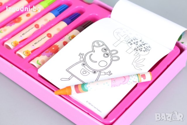 Куфарче Peppa Pig с пълен комплект за рисуване, снимка 4 - Рисуване и оцветяване - 42170106