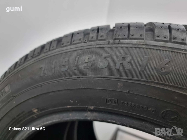 2бр зимни гуми 215/55/16 DUNLOP L04431, снимка 4 - Гуми и джанти - 52746550