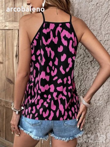 Дамски топ с V-образно деколте и леопардови шарки, 5цвята , снимка 10 - Корсети, бюстиета, топове - 41046539