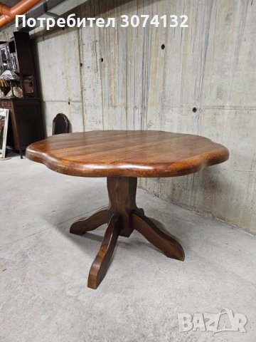 Масивна дъбова трапезна маса в стил Рустик, снимка 3 - Маси - 40918755