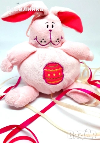 Розово плюшено зайче, снимка 2 - Плюшени играчки - 53037144