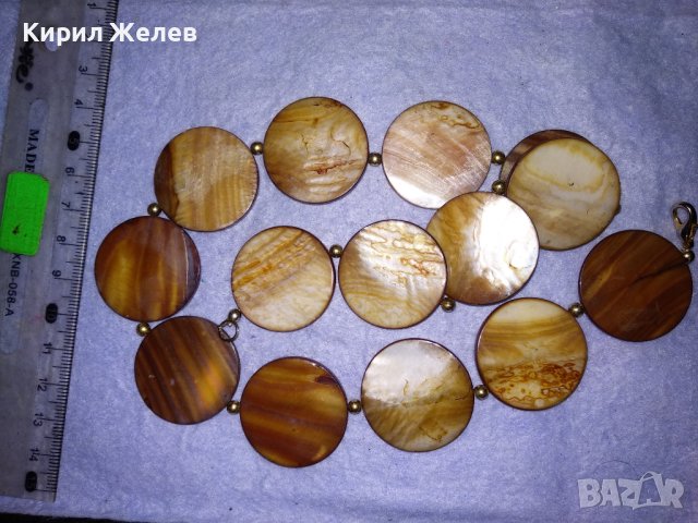 ВЕЛИКОЛЕПНА СЕДЕФЕНА ЛЯТНА ОГЪРЛИЦА ХЕНД МЕЙД НАКИТ с КРАЛСКИ СЕДЕФ и МЕСИНГ КОЛИЕ ГЕРДАН 26524, снимка 13 - Колиета, медальони, синджири - 41761786