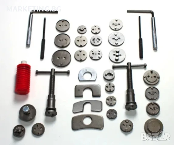 Комплект инструменти за смяна на накладки - 35 части, снимка 2 - Куфари с инструменти - 50469010