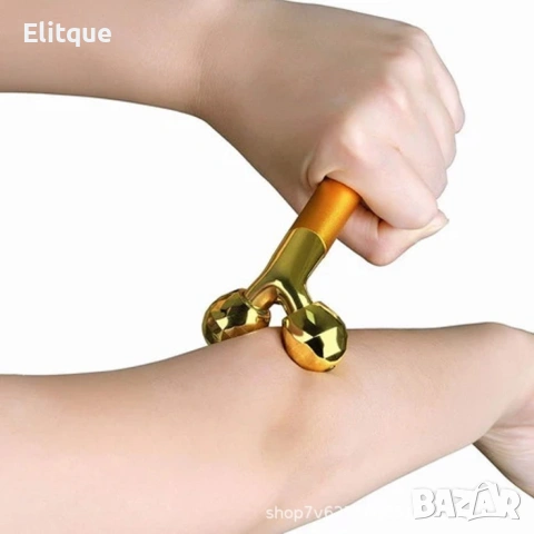 Масажен стик за лице 24K с две вибриращи топки , снимка 3 - Масажори - 53448358