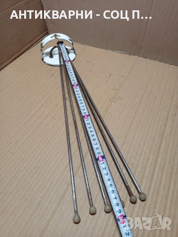 Соц Стара Стенна Закачалка Простир С Емайлирана Основа. НОМЕР 641., снимка 12 - Антикварни и старинни предмети - 53387336