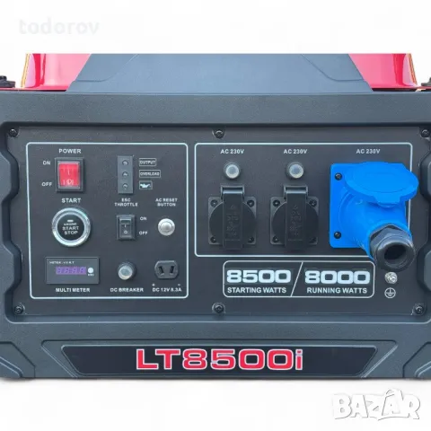 8500I Агрегат Генератор  за ток Инверторен Бензинов Монофазен, Подсилен 32А, снимка 8 - Други машини и части - 48408011