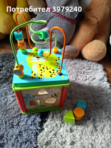 Дървен дидактически куб 