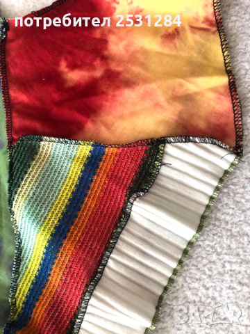 Нова оригинална асиметрична блуза, плетиво, снимка 2 - Корсети, бюстиета, топове - 53474989