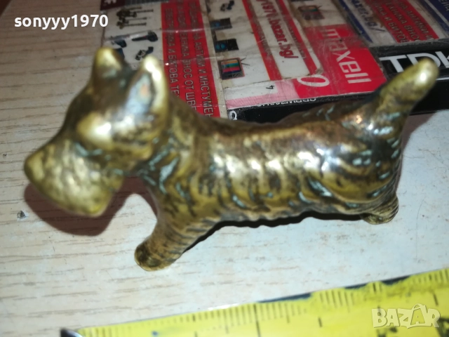 ЗАЯВЕНО-Шотландски териер-КУЧЕ МЕД МЕСИНГ-ВНОС ФРАНЦИЯ 0609251636, снимка 10 - Антикварни и старинни предмети - 51626370