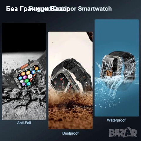 Нов Blackview Military Smart Watch – Смарт часовник с обаждания, 900mAh батерия, фенер, компас, SpO2, снимка 8 - Смарт гривни - 53096041