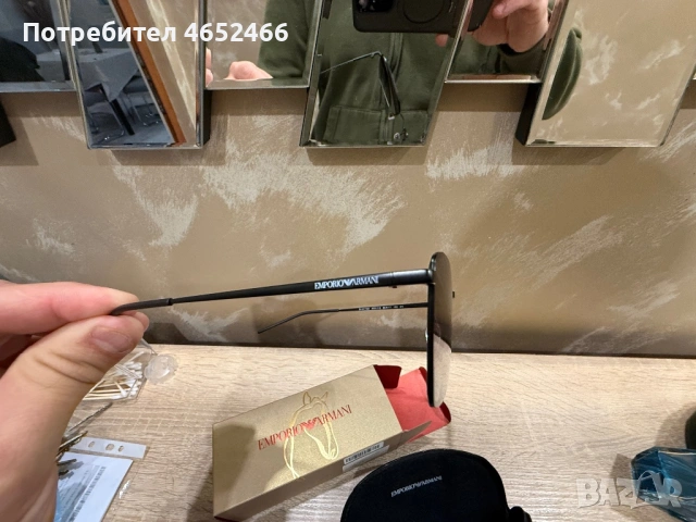 Нови слънчеви очила Emporio Armani – оригинал, пълен комплект, снимка 3 - Слънчеви и диоптрични очила - 53393053