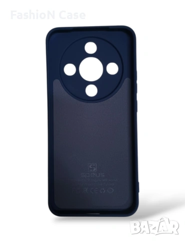 Huawei honor magic 8 lite Премиум силиконов Тъмносин кейс с мека велурена вътрешност, снимка 2 - Калъфи, кейсове - 53807277