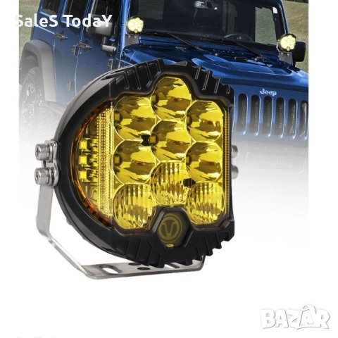 Халоген с мигач 16СМ, LED, КРЪГЪЛ, 45W, 1бр, снимка 2 - Аксесоари и консумативи - 42398993