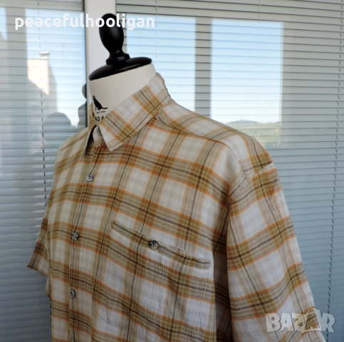 Salewa -страхотна мъжка карирана риза за туризъм с къс ръкав размер XL , снимка 6 - Ризи - 51475487