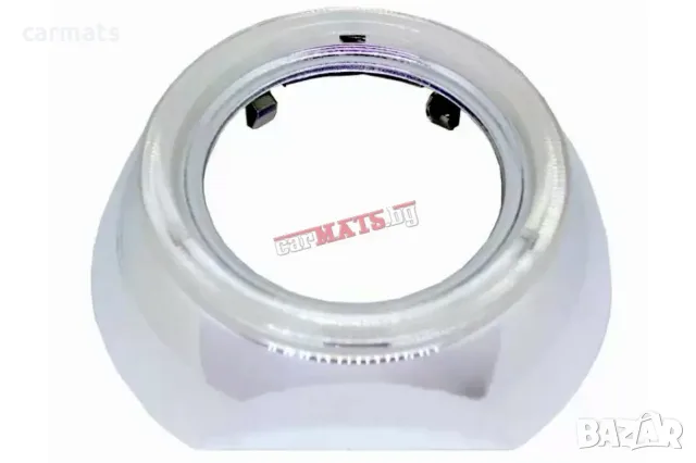 Капачка за лупа 2.5" полукръгла хром с място за ангелски очи D=13cm