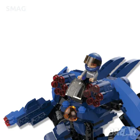 Комплект пластмасови части Конструктор Космически кораб - робот 2в1 (267 части) S_1241639, снимка 3 - Конструктори - 49266634