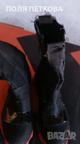 Боти черни с червена подметка, снимка 5 - Дамски ботуши - 48095561