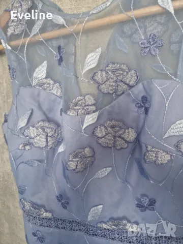 Прекрасна рокля в син цвят, размер M, снимка 2 - Рокли - 50150652