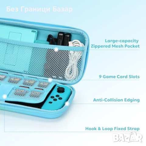 Нов Комплект Аксесоари за Switch: 16 елемента Калъф нинтендо , снимка 3 - Калъфи, кейсове - 44173755