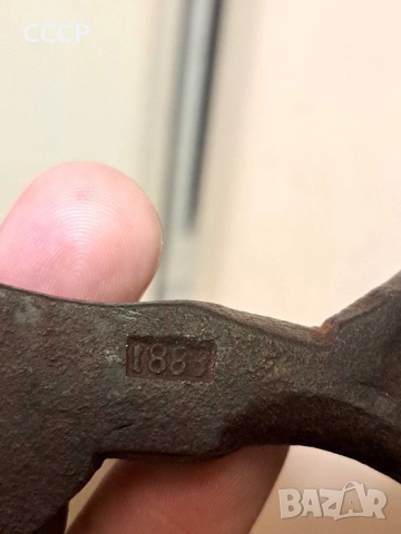 Стара кована ножица 1883 г, снимка 2 - Колекции - 52113938
