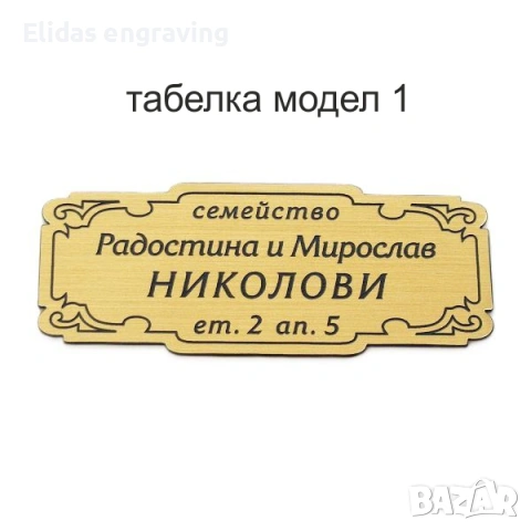 Табелка за пощенска кутия или врата