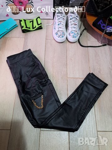 Дамски кожен клин с синджир и висока талия, снимка 8 - Клинове - 40377662