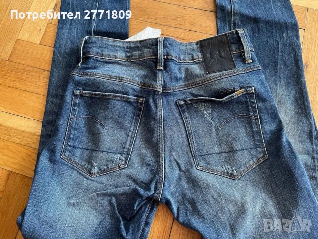 Дънки G-Star RAW Висока талия - Дамски - Като нови, снимка 5 - Дънки - 48480518