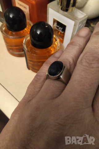 Израелски сребърен пръстен с естествен камък  , снимка 2 - Пръстени - 44781604