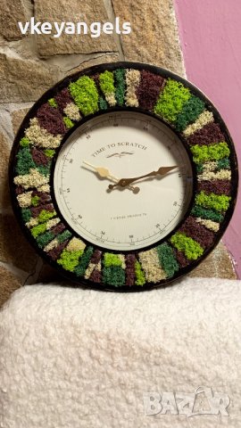 Часовник със скандинавски мъх , снимка 1 - Декорация за дома - 41191678