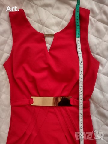 Червена рокля, снимка 5 - Рокли - 34685779