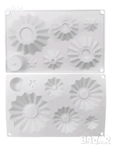 3D Основи основа части елха пънче пънчета различни размери силиконов молд форма шоколад гипс финдан , снимка 4 - Форми - 48167940